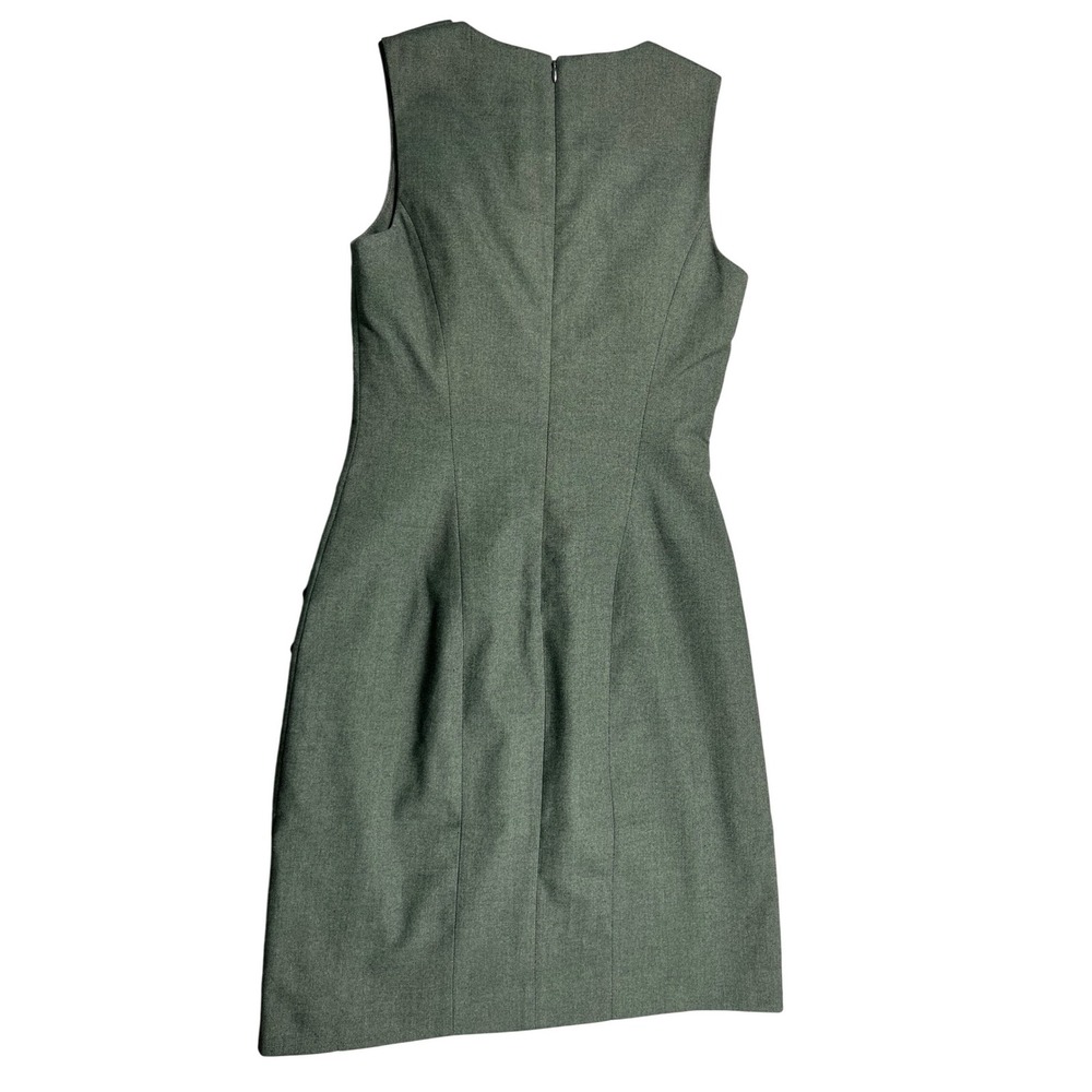 Banana Republic Women's Size 2 Green Sheath Dress Button Detail Sleeveless - Picture 2 of 3